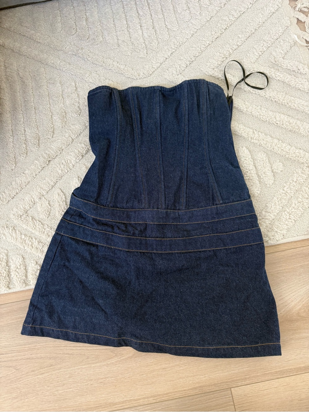 Princess Polly Strapless Dark Denim Mini Corset Dress